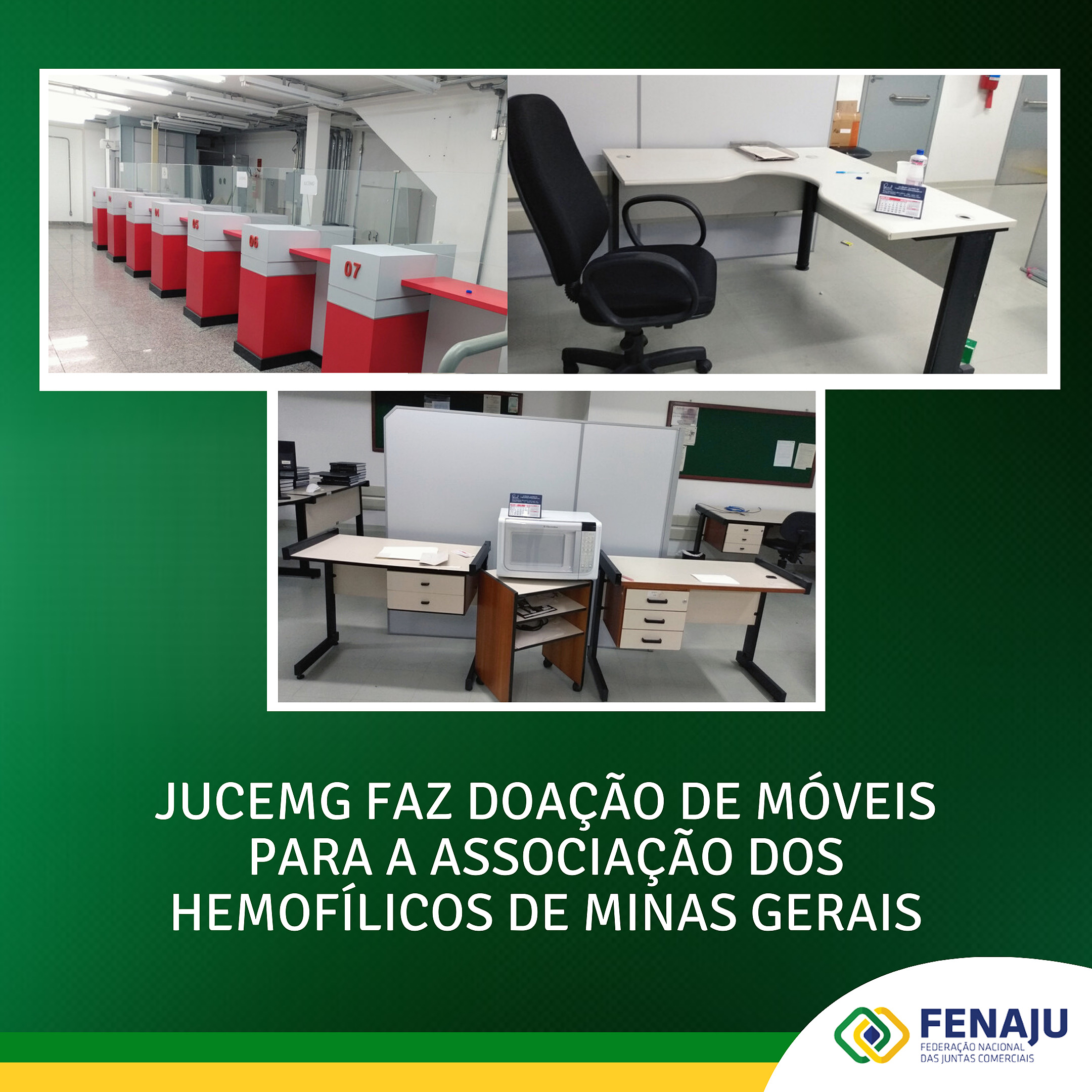 Read more about the article JUCEMG faz doação de móveis para a Associação dos Hemofílicos de Minas Gerais