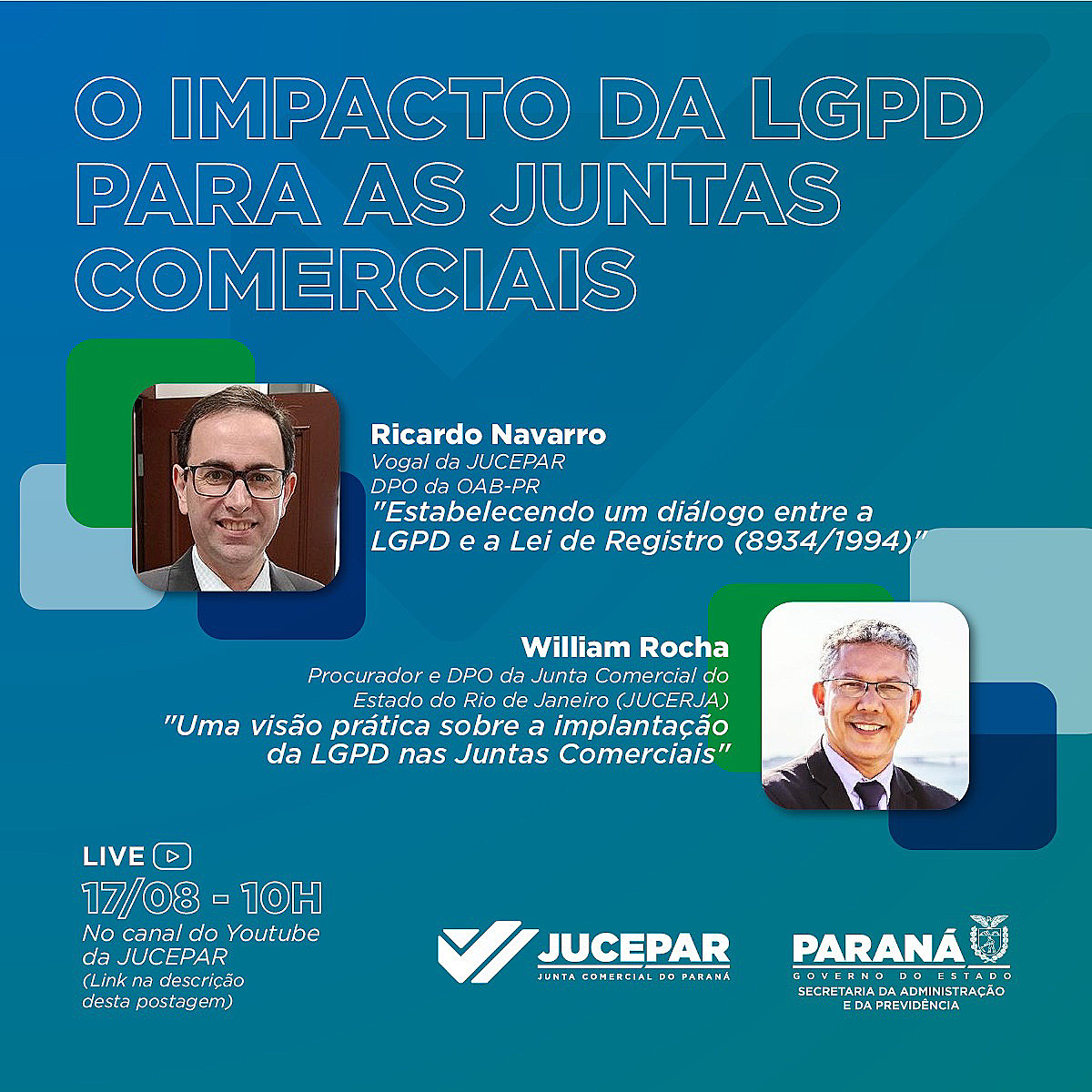 Read more about the article LGPD nas Juntas Comerciais é tema de Live pelo YouTube