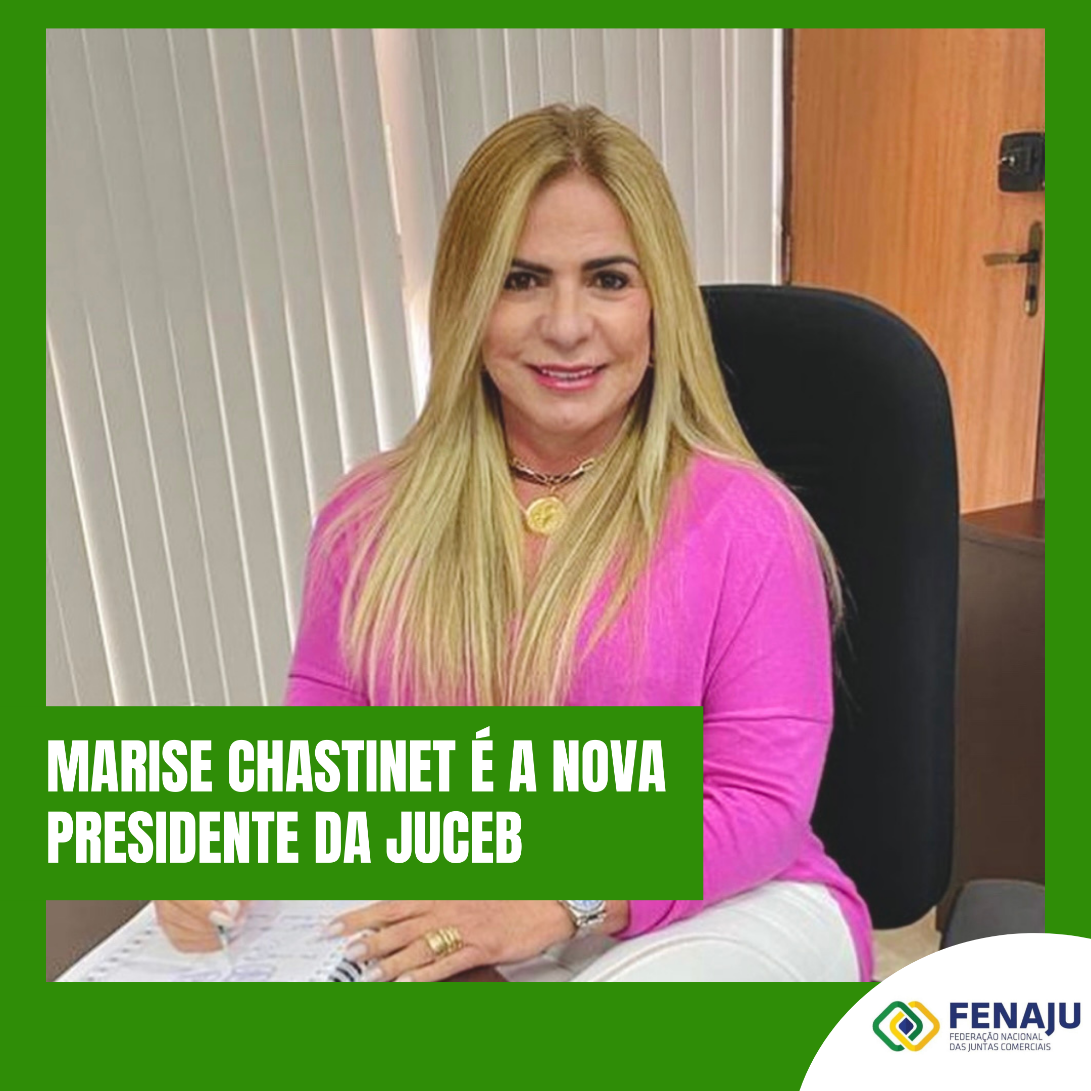 Read more about the article Marise Chastinet é a nova presidente da JUCEB 
